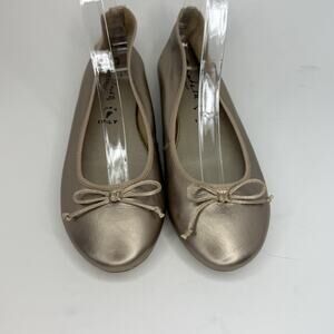 Contesa Italian Shoemaker Metallic Gold Ballet Flats – Size 7.5